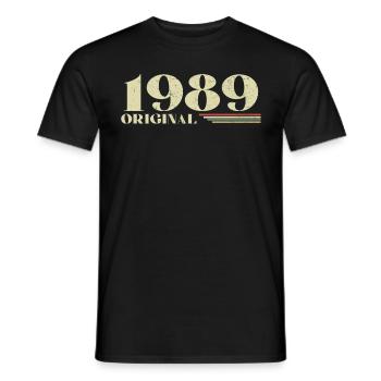 Original 1989 Vintage 1989 anniversaire 1989 rétro - T-shirt homme - noir - Devant - AI Model Male 178 light (178cm)