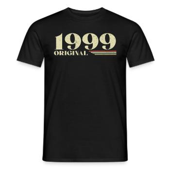 Original 1999 Vintage 1999 anniversaire 1999 rétro - T-shirt homme - noir - Devant - AI Model Male 178 light (178cm)