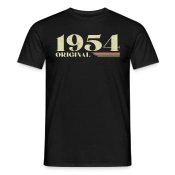 Original 1954 Vintage 1954 Birthday 1954 Retro - Men's T-Shirt - black - Front - AI Model Male 178 light (178cm)