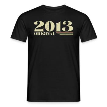 Original 2013 Vintage 2013 Retro Birthday 2013 - Men's T-Shirt - black - Front - AI Model Male 178 light (178cm)