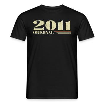Original 2011 Jahrgang 2011 Retro Geburtstag 2011 - Männer T-Shirt - Schwarz - Vorne - AI Model Male 178 light (178cm)