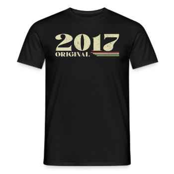 Original 2017 Jahrgang 2017 Retro Jubiläum 2017 - Männer T-Shirt - Schwarz - Vorne - AI Model Male 178 light (178cm)