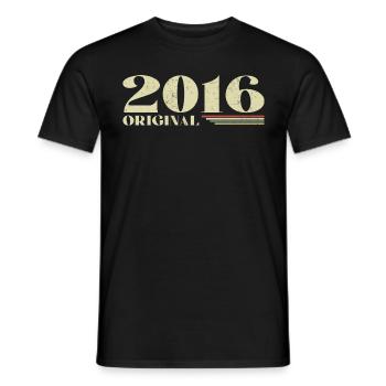 Original 2016 Vintage 2016 Anniversary 2016 Retro - Men's T-Shirt - black - Front - AI Model Male 178 light (178cm)