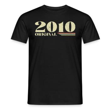 Original 2010 Vintage 2010 Retro Anniversary 2010 - Men's T-Shirt - black - Front - AI Model Male 178 light (178cm)