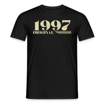 Original 1997 Vintage 1997 Retro Birthday 1997 - Men's T-Shirt - black - Front - AI Model Male 178 light (178cm)