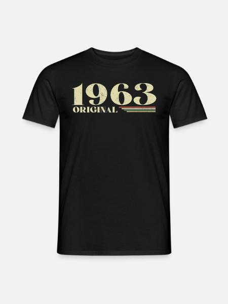 Original 1963 Jahrgang 1963 Geburtstag 1963 Retro - Männer T-Shirt - Schwarz