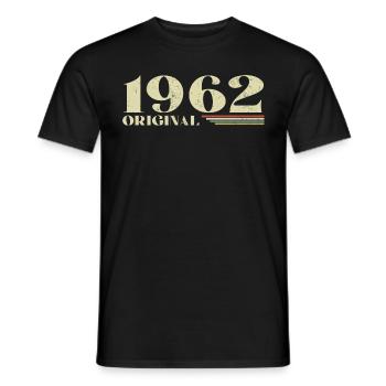 Original 1962 Vintage 1962 anniversaire 1962 rétro - T-shirt homme - noir - Devant - AI Model Male 178 light (178cm)