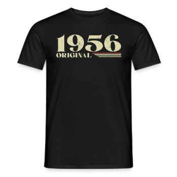 Original 1956 Jahrgang 1956 Geburtstag 1956 Retro - Männer T-Shirt - Schwarz - Vorne - AI Model Male 178 light (178cm)