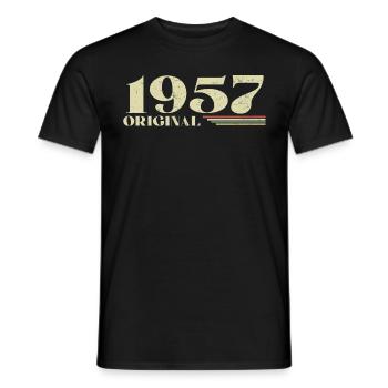 Original 1957 Vintage 1957 Birthday 1957 Retro - Men's T-Shirt - black - Front - AI Model Male 178 light (178cm)