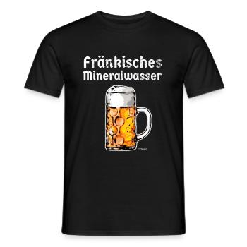 Franken Biertrinker Geschenkidee fränkisch Wasser - Männer T-Shirt - Schwarz - Vorne - AI Model Male 178 light (178cm)