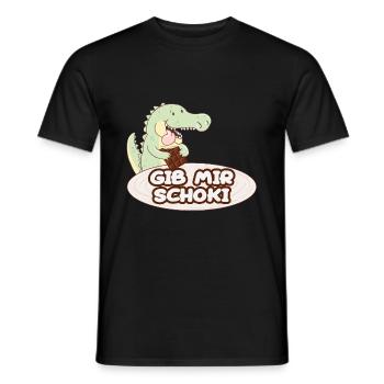 Chocolate Give me chocolate - Men's T-Shirt - black - Front - AI Model Male 178 light (178cm)