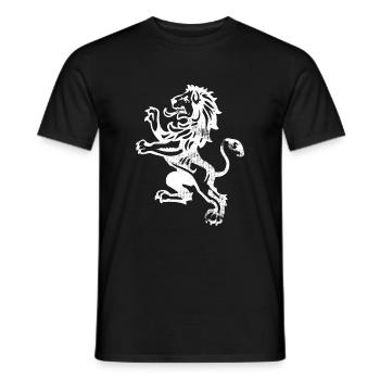 Lion Blason - Meissen Lion I Bavière Lion Cadeau - T-shirt homme - noir - Devant - AI Model Male 178 light (178cm)