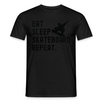 Funny Skateboard Skateboarding Funny Skater Gift - Männer T-Shirt - Schwarz - Vorne - AI Model Male 178 light (178cm)