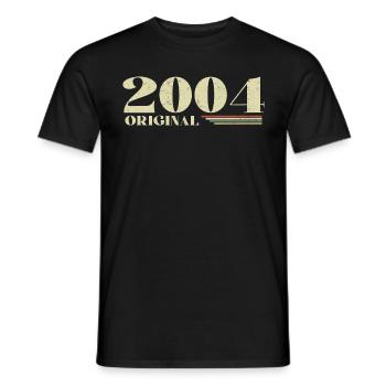 Original 2004 Vintage 2004 Retro Anniversary 2004 - Men's T-Shirt - black - Front - AI Model Male 178 light (178cm)