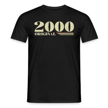 Original 2000 Vintage 2000 Anniversary 2000 Retro - Men's T-Shirt - black - Front - AI Model Male 178 light (178cm)