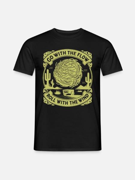 Go with the flow - Männer T-Shirt - Schwarz