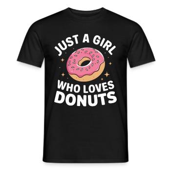 Donut Donuts Süßigkeiten Bagel - Männer T-Shirt - Schwarz - Vorne - AI Model Male 178 light (178cm)