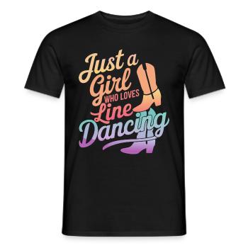 Line Dancing Dancing Dancers - Men's T-Shirt - black - Front - AI Model Male 178 light (178cm)