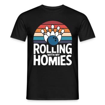 Bowling Bowler Pin Ball Bowling Ball - T-shirt homme - noir - Devant - AI Model Male 178 light (178cm)