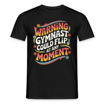 Turnen Turner Gymnastik - Männer T-Shirt - Schwarz - Vorne - AI Model Male 178 light (178cm)