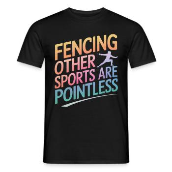 Fencing Fencers - Men's T-Shirt - black - Front - AI Model Male 178 light (178cm)