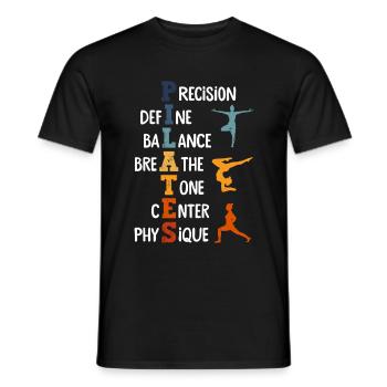 Contrology Instructor Pilates Lover Workout - Men's T-Shirt - black - Front - AI Model Male 178 light (178cm)
