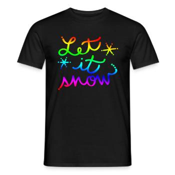 Let it snow snowfall gift idea hiver - T-shirt homme - noir - Devant - AI Model Male 178 light (178cm)