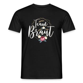 Team Braut - Junggesellinnenabschied Crew Blumen - Männer T-Shirt - Schwarz - Vorne - AI Model Male 178 light (178cm)