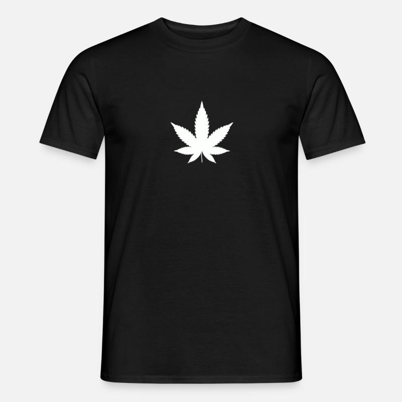 Hanfblatt - Cannabis - Hanf - Männer T-Shirt - Schwarz