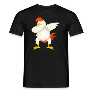 Dabbing Dab Huhn Hühner Hühnerstall Geschenk - Männer T-Shirt - Schwarz - Vorne - AI Model Male 178 light (178cm)