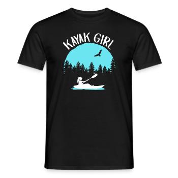 Kajak Mädchen Frauen T-Shirts Wassersport Geschenk - Männer T-Shirt - Schwarz - Vorne - AI Model Male 178 light (178cm)