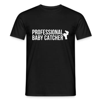 Hebamme Geschenkidee | Geburtshelfer Schwanger - Männer T-Shirt - Schwarz - Vorne - AI Model Male 178 light (178cm)