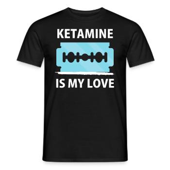 La drogue de la kétamine | Keta autre chose ? Idée de cadeau techno - T-shirt homme - noir - Devant - AI Model Male 178 light (178cm)