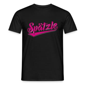 Spätzle | Schwäbisch Maultaschen Rezepte Geschenke - Männer T-Shirt - Schwarz - Vorne - AI Model Male 178 light (178cm)