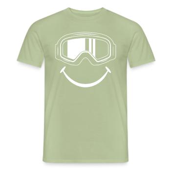 Skibrille | Snowboard Snowboarder Ski Geschenkidee - Männer T-Shirt - Sage - Vorne - AI Model Male 178 light (178cm)