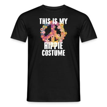 Hippie costume | Hippies outfit 60s gift ideas - Men's T-Shirt - black - Front - AI Model Male 178 light (178cm)