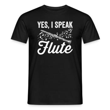 Joueur de flûte | Flute Flute Flutes Cadeaux - T-shirt homme - noir - Devant - AI Model Male 178 light (178cm)