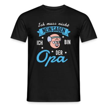 Herren Ich bin der Opa Großvater - Männer T-Shirt - Schwarz - Vorne - AI Model Male 178 light (178cm)