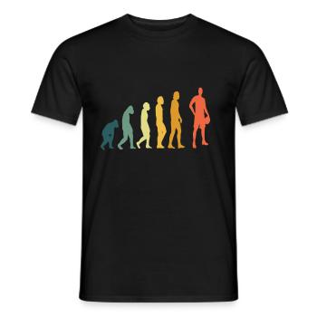 Basketball Retro Evolution Dunking - Men's T-Shirt - black - Front - AI Model Male 178 light (178cm)