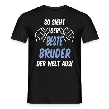 Bester Bruder Der Welt - Männer T-Shirt - Schwarz - Vorne - AI Model Male 178 light (178cm)