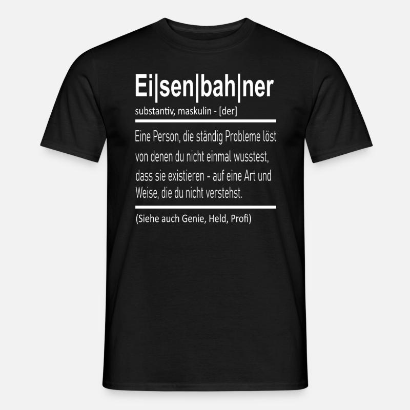 Eisenbahn Eisenbahner - Männer T-Shirt - Schwarz