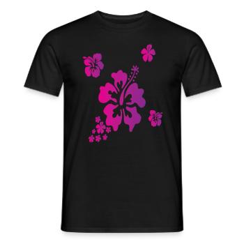 Hawaii Hisbiskus Blumen Urlaub - Männer T-Shirt - Schwarz - Vorne - AI Model Male 178 light (178cm)