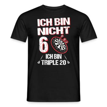 Dart Ich bin nicht 60 ich bin Triple 20 Geburtstag - Männer T-Shirt - Schwarz - Vorne - AI Model Male 178 light (178cm)