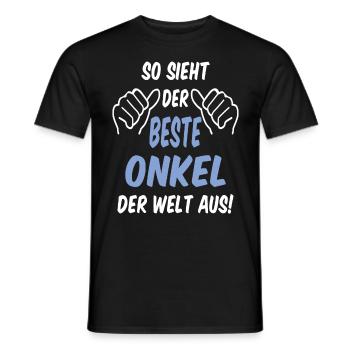 bester Onkel der Welt Pate Patenonkel - Männer T-Shirt - Schwarz - Vorne - AI Model Male 178 light (178cm)