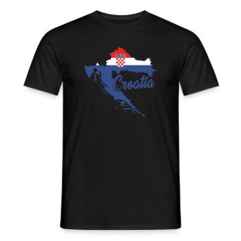 Croatia | Balkan Croatian Croatian flag gift - Men's T-Shirt - black - Front - AI Model Male 178 light (178cm)