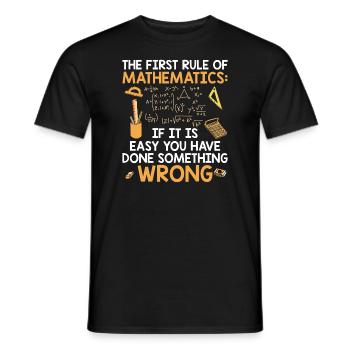 Mathematiker Sprüche | Algebra Mathe Geschenkideen - Männer T-Shirt - Schwarz - Vorne - AI Model Male 178 light (178cm)