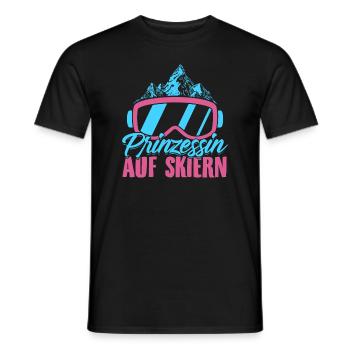 Ski Prinzessin Skier Skifahrer Skifahren Geschenke - Männer T-Shirt - Schwarz - Vorne - AI Model Male 178 light (178cm)
