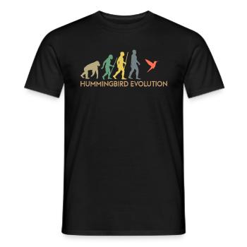 Hummingbirds fast wings flapping hummingbird - Men's T-Shirt - black - Front - AI Model Male 178 light (178cm)