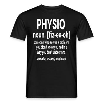 Physiothérapeute Physiothérapeute Physiothérapie - T-shirt homme - noir - Devant - AI Model Male 178 light (178cm)