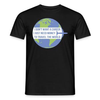 Reisen Reisender Reisende Urlaub Urlauber Reise - Männer T-Shirt - Schwarz - Vorne - AI Model Male 178 light (178cm)
